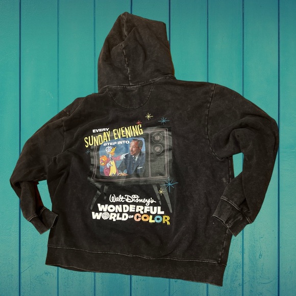 Walt Disney's Wonderful World of Color Every Sunday Evening Black Sweatshirt XXL - Picture 2 of 7